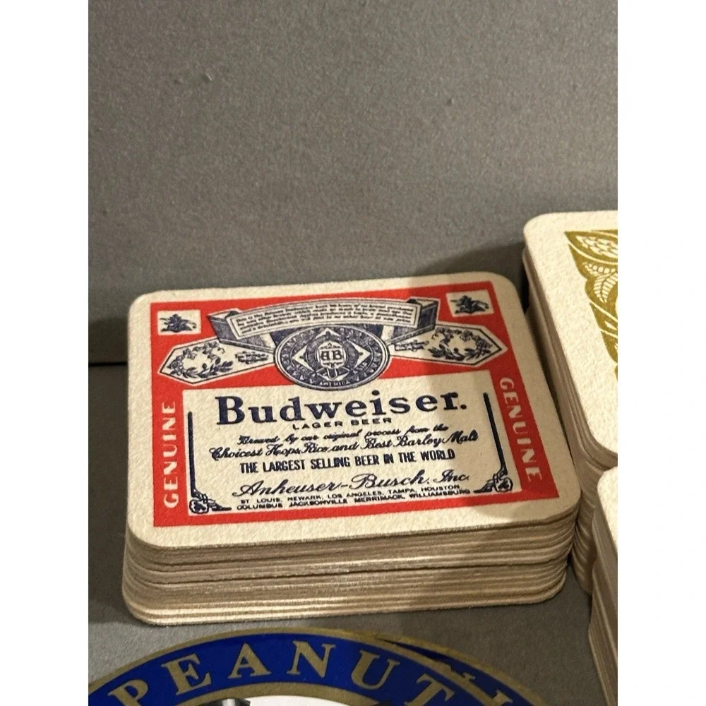 Vintage Coasters Lot Falstaff, Budweiser, Mr Peanut ( Over 60‎ )